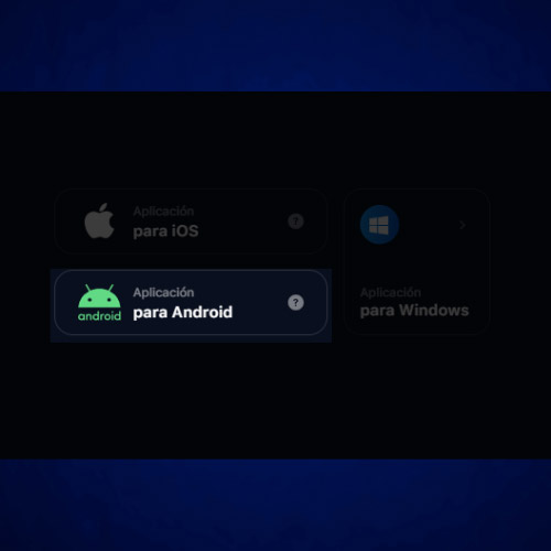 Encuentra el botón con el logo de Android